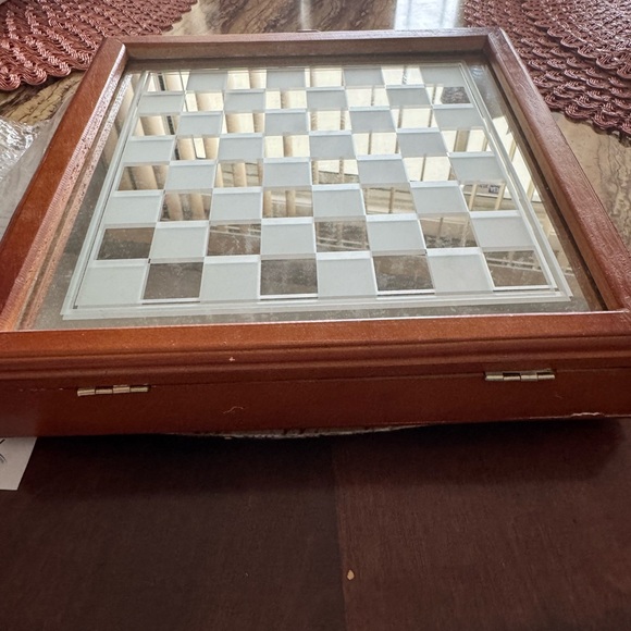 Crystal Clear Chess Game Night in Wood Box - Picture 10 of 11